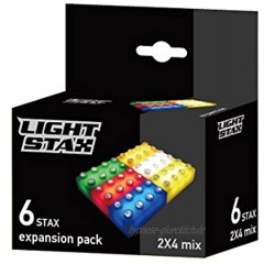 Light STAX Stax_LS-M04040 Junior Bausteine kompatibel mit dem STAX Junior und Duplo Expansion Pack Größe 2x4  inklusive 6 Bausteinen mehrfarbig