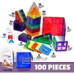 Playmags 100 Stück Super Set: Mit stärksten Magneten garantiert robust super haltbar mit lebendigen klaren Farbe Fliesen. 18-teiliges Clickins-Zubehör für mehr Kreativität
