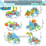Toptrend Kinder Montage Baufahrzeuge Spielzeugauto Set 6-in-1 DIY Lernspielzeug Baukasten Konstruktionsspielzeug Spielzeug Set für Kinder Jungen und Mädchen ab 3 Jahren