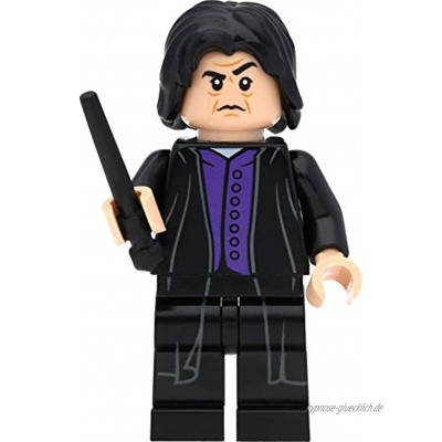 LEGO Harry Potter Minifigur Professor Severus Snape dunkelviolettes Hemd mit Zauberstäben