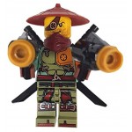 LEGO Ninjago: Minifigur Ronin Ninja Ghost Shadow mit Waffen