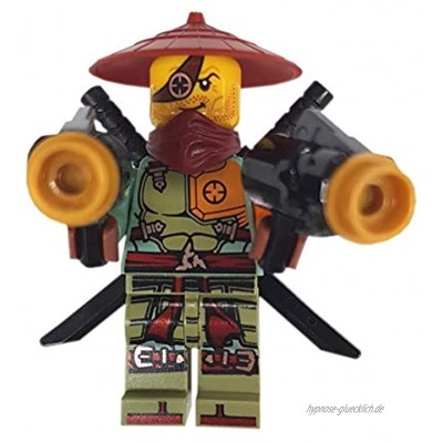 LEGO Ninjago: Minifigur Ronin Ninja Ghost Shadow mit Waffen