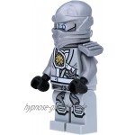 LEGO Ninjago Minifigur Titanium Zane Grauer silberner Ninja mit silbernen Waffen Wettkampf der Elemente