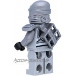 LEGO Ninjago Minifigur Titanium Zane Grauer silberner Ninja mit silbernen Waffen Wettkampf der Elemente