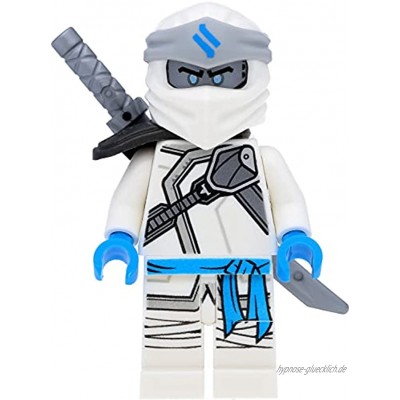 LEGO Ninjago Minifigur Zane mit Schulterklappe und Waffen Staffel 11 Verbotenes Spinjitzu