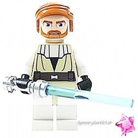 LEGO Star Wars Figur Obi Wan Kenobi mit Laserschwert und pinkfarbenen Stern
