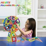 AILUKI 110 Pcs Magnetische Bauklötze Set Magnet Bausteine Konstruktion Blöcke DIY 3D Pädagogische Spielzeug Geburtstag Kindertag Geschenk für Kinder Kleinkind
