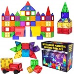 Desire Deluxe Magnetische Bausteine Magnet Montessori Spielzeug für Kinder Lernspielzeug für Jungen und Mädchen 3 4 5 6 7 8 Jahre alt XXL Set mit 57 Teilen