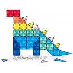 KEBO Starshine Magnetic Tiles transparente leuchtende Farben Bausteine für Kinder ideal für Lichttische 58 Stücke