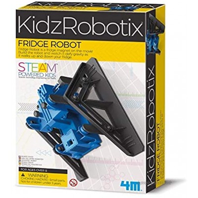 4M 68589 Der KidzRobotix Roboter Macht Physik spielerisch erlebbar. Mühelos besiegt er die Schwerkraft und klettert den Kühlschrank oder Jede andere magnetische Fläche hinauf Bunt