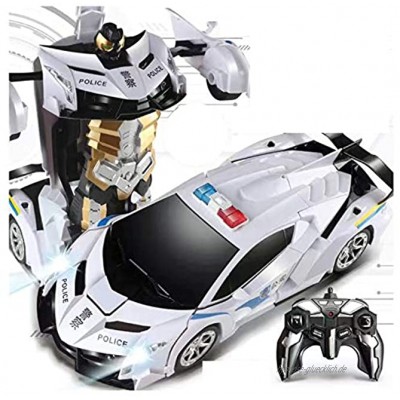 AAAHHH Ferngesteuertes Auto Kinder Spielzeug Transform Roboter RC Car Ferngesteuert Auto & Robot Kinderspielzeug Verwandelbar 1:12
