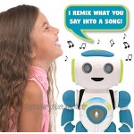 Lexibook ROB20EN Powerman Jr. Intelligentes interaktives Liest im Geist Spielzeug für Kinder Tanzt Musik Tierquiz STEM programmierbar Fernbedienung Boy Roboter grün blau
