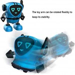Roboter-Gyro-Spielzeug R7 Mini-Roboter-Gyro-Spielzeug DIY Trägheitsroboter-Intelligenz-Spielzeug Tragbar Sicher und ungiftig Spaß für Geschenk für PartyBlau