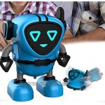 Roboter-Gyro-Spielzeug R7 Mini-Roboter-Gyro-Spielzeug DIY Trägheitsroboter-Intelligenz-Spielzeug Tragbar Sicher und ungiftig Spaß für Geschenk für PartyBlau
