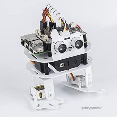 SunFounder PiSloth AI Programmierbares 4-DOF-Roboter-Kit für Raspberry Pi-Tanzen Hindernisvermeidung Objektverfolgung TTS multifunktionaler DIY-Bionischer Roboter für Kinder und Erwachsene