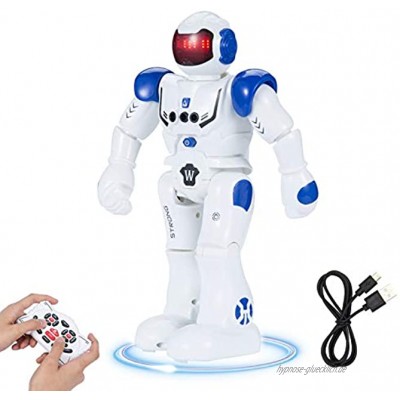 SUNNOW Intelligente Roboter Ferngesteuerter Roboter Spielzeug für Kinder RC Control Geste Steuerung Roboter Programmierung Blau