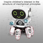 wojonifuiliy Elektrischer Roboter mit acht Klauen Universalräder Electric Six-Clawed-Fish Dancing Robot Kinderspielzeug mit Licht und Musik Roboter Spielzeug für Kinder Tanzt Musiziert