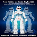 WWSUNNY Ferngesteuerter Spielzeugroboter Programmierbares Intelligenter Interaktiver Gestenerkennungs Roboter Tanzen,gehen singen Intelligente funkferngesteuertes LED Roboter-Geschenk für Kinder