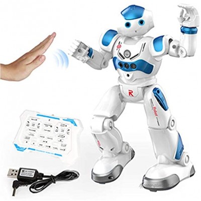 WWSUNNY Ferngesteuerter Spielzeugroboter Programmierbares Intelligenter Interaktiver Gestenerkennungs Roboter Tanzen,gehen singen Intelligente funkferngesteuertes LED Roboter-Geschenk für Kinder