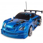 Carson 500404216 1:60 Nano Racer Dragon 27 MHz 100% RTR Ferngesteuertes Auto RC Fahrzeug inkl. Batterien und Fernsteuerung Fahrzeit 8 min blau