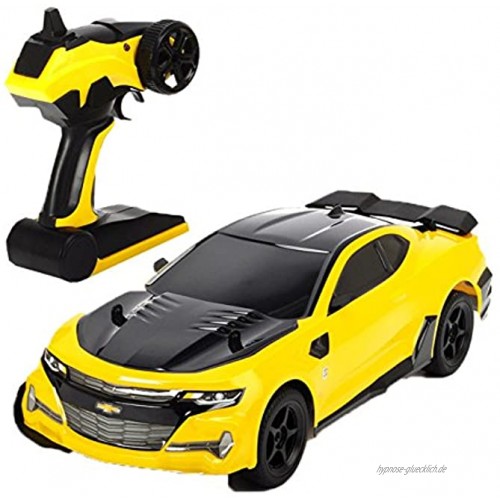 Dickie Toys 203119003 Transformers Movie 5 Bumblebee Chevrolet Camaro RC Fahrzeug ferngesteuertes Auto 1:10 40cm