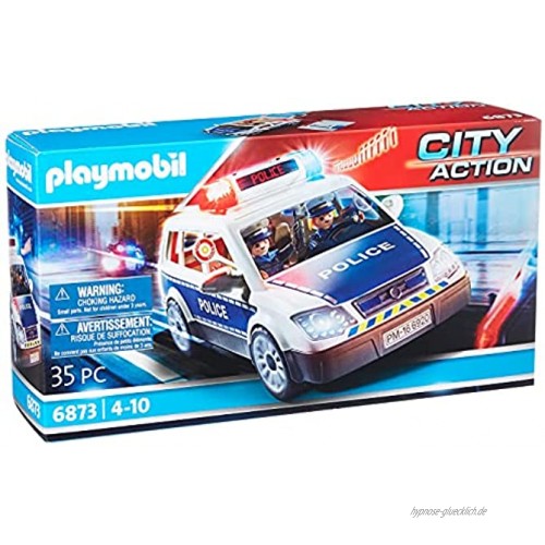 Playmobil City Action 6873 Polizei-Einsatzwagen mit Licht- und Soundeffekten Ab 5 Jahren