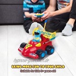 PowerLead Ferngesteuertes Auto Kindergeschenk Verngesteuertes Auto mit Musik RC Cartoon Autos mit Fernbedienung für Kleinkinder und Kinder Spielzeugauto für Kinder von 3-8 Jahren Geeignet
