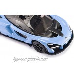 siku 1537 McLaren Senna Sportwagen Metall Kunststoff Hellblau Gummierte Reifen Anhängerkupplung Spielzeugauto für Kinder