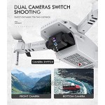 3T6B Drohne mit Kamera 4K HD RC Quadcopter optischer Flusspositionierung mit Zwei Kameras Höhenlage Headless Modus Pfadflug Gestenfoto Faltbarer WiFi FPV für Anfänger Weiß