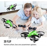 ATOYX Mini Drohne für Kinder RC Quadrocopter,3D-Flip Headless-Modus Höhe Halten 3 Batterien