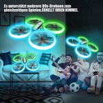 AVIALOGIC Q9s Drone Drohne für Kinder mit Höhehalten und Kopflosem Modus,RC Quadcopter mit Blauen & Grünen Lichter und 2 Akkus,Spielzeug Drohne für Kinder und Anfänger