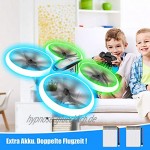 AVIALOGIC Q9s Drone Drohne für Kinder mit Höhehalten und Kopflosem Modus,RC Quadcopter mit Blauen & Grünen Lichter und 2 Akkus,Spielzeug Drohne für Kinder und Anfänger