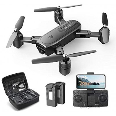 DEERC D30 Faltbar Drohne mit 1080P HD Kamera für Kinder,RC Quadrocopter ferngesteuert mit 2 Akkus,FPV Live Übertragung,Lange Flugzeit,Handy Steuerung,Tap Fly,Höhenhaltung,Headless Modus für Anfänger