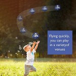 Flynova Pro Fliegendes Spielzeug Neuheit Flying Toy Kugelform Magischer Controller Mini Drohne Flugspielzeuge Fliegender Spinner 360° Drehbare Rotierende LED Leuchten für Kinder Erwachsene Blau