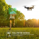 Holy Stone HS110G GPS Drohne mit 1080P Kamera HD Live Übertragung für Kinder,RC Quadcopter ferngesteuert mit Follow Me,2 Akkus Lange Flugzeit,Auto Rückkehr,APP Handy gesteuerte FPV Drohnen mit Tasche