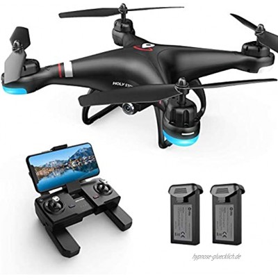 Holy Stone HS110G GPS FPV Drohne mit 1080P HD Live Videokamera für Erwachsene und Kinder RC Quadcopter mit GPS Auto Return Home Höhenhaltung und Follow Me Modus Lange Flugzeit Einfach für Anfänger