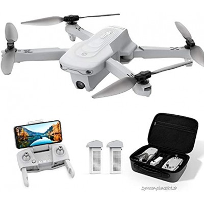 Holy Stone HS175 Drohne mit 2K HD Kamera,Faltbar RC Quadcopter mit GPS Rückkehr,5G FPV Live Übertragung,2 Akkus lange Flugzeit,Follow Me,Flugbahnflug,Höhenhaltung,Return Home,inkl.Tasche für Anfänger