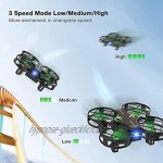 Mini Drohne H823H mit 3 Akkus für 21 Minuten Flugzeit RC Drone Quadrocopter Mini Helikopter mit Höhehalten Kopfloser Modus 3D Flips und 3 Geschwindigkeitsmodi für Anfänger Kinder