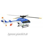 Amewi 25193 EC145 Helikopter Brushless 6 Kanal RTF Hubschrauber Blau Weiß