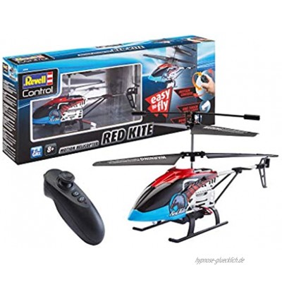 Revell 23834 RC Hubschrauber Motion Control Heli Red Kite 2.4GHz Steuerung über Bewegung Akku LED-Beleuchtung Auto rot One Size