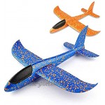 Petsbaby Schaumflugzeug 44,5 cm Handwerfen Schaumgleiter fliegendes Spielzeug für Kinder Outdoor Launch Flugzeug Spielzeug Sport Spiel Spielzeug blau