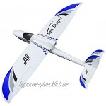Sky Surfer Ferngesteuertes Modellflugzeug 140cm EPO PNP V2 blau Segler Modell Flugzeug R C Fernsteuerung Flieger