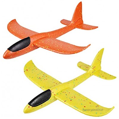 STOBOK 2 stücke 48 cm Doppelöffnung Kinder Spielzeug Hand Werfen Flugzeuge Zyklon Segelflugzeuge Spaß Spielzeug Party Favors für Kinder