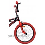 Amigo Extreme Kinderfahrrad für Jungen 20 Zoll mit Handbremsen und Lenkerpolster BMX Fahrrad ab 5-9 Jahre Schwarz Rot