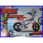 Dino Avengers Kinderfahrrad Marvel Jungenfahrrad 12 Zoll Kinderrad mit Stützrädern und Trinkflasche