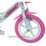 Dino Bikes 124RL-UN Kinderfahrrad Fahrrad Weiß Pink 12 Zoll
