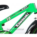 Kinder Fahrrad Kawasaki KBX 16 mit Rücktrittbremse und Trinkflasche 95% montiert