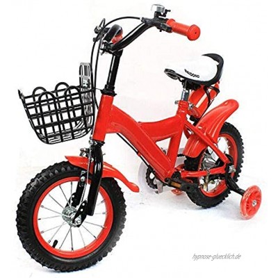Kinderfahrräder 12 Zoll Kinderfahrrad Jungenfahrrad Mädchenfahrrad Rad Bike mit Rücktritt Stützräder rot