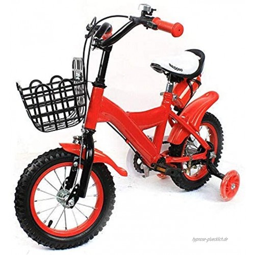 Kinderfahrräder 12 Zoll Kinderfahrrad Jungenfahrrad Mädchenfahrrad Rad Bike mit Rücktritt Stützräder rot