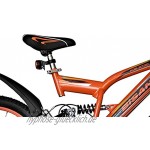 T&Y Trade 20 Zoll MÄDCHEN MTB Mountainbike JUGENDFAHRRAD Kinder Fahrrad KINDERFAHRRAD Bike Rad Kinderrad Fully VOLLGEFEDERT 15 Gang 2700 Orange